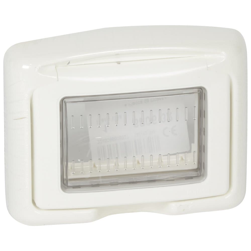 Legrand Plexo Серый Адаптер для трехмодульных механизмов Mosaic с мембраной IP55 IK07 680632