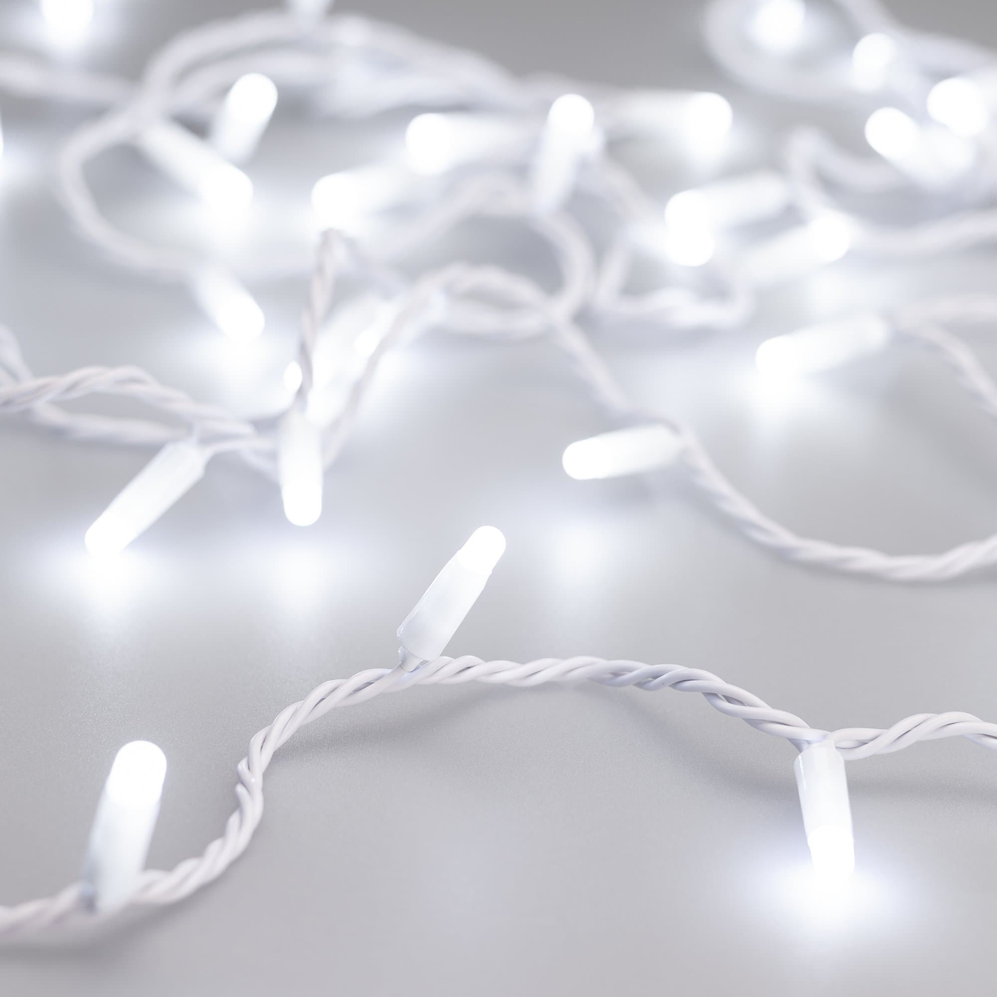 Arlight Светодиодная гирлянда ARD-STRING-CLASSIC-10000-WHITE-100LED-MILK-STD White (230V, 7W) (Ardecoled, IP65) 031202 — миниатюра 1