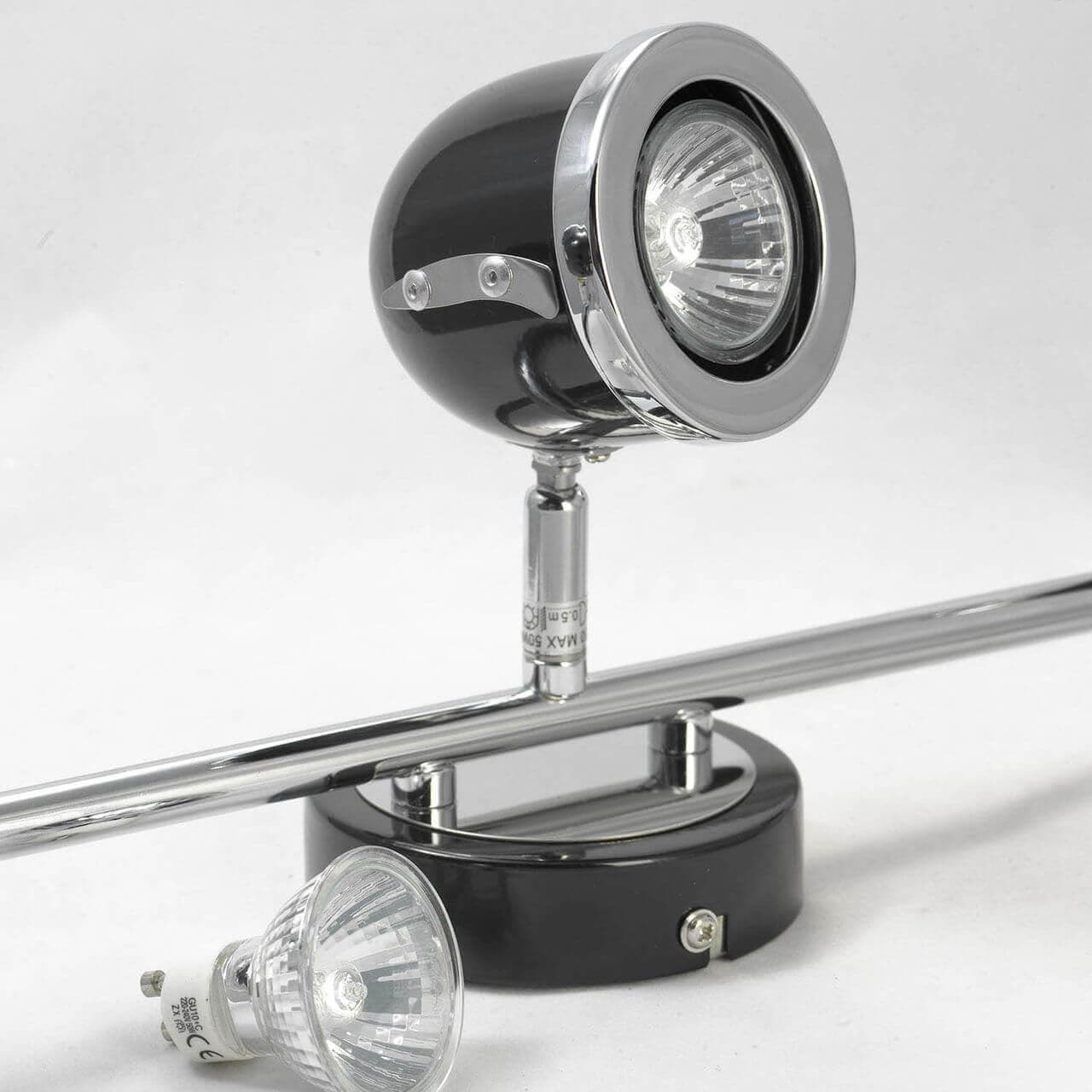 Lussole S.R.L Металл Черный / хром Металл Светильник настенно-потолочный GU10 5,5W GRLSN-3121-03 — миниатюра 4