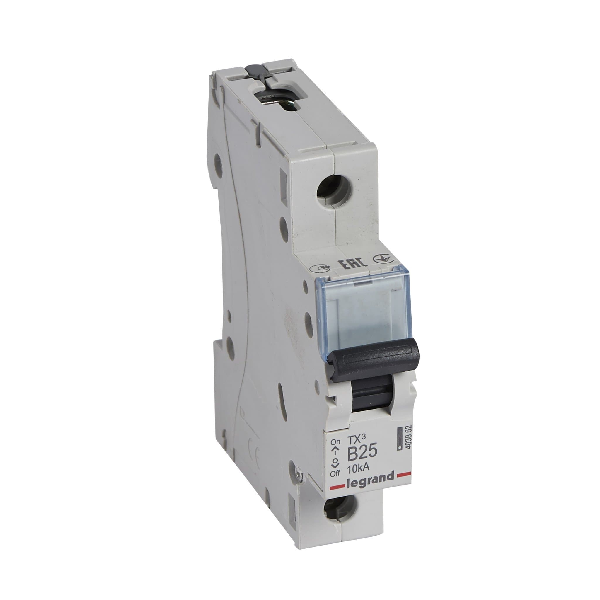 Legrand TX3 Автоматический выключатель 1P 25A (B) 6000/10kA 403862