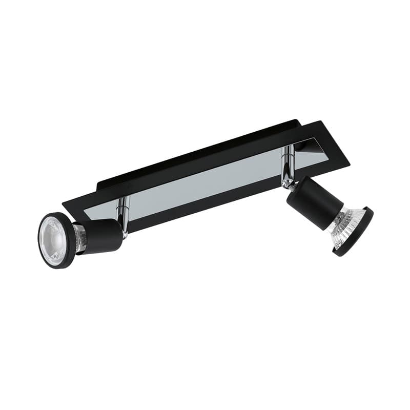 Eglo Спот LED SARRIA, 2x5W (GU10), L300, B70, сталь, черный, хром 94964