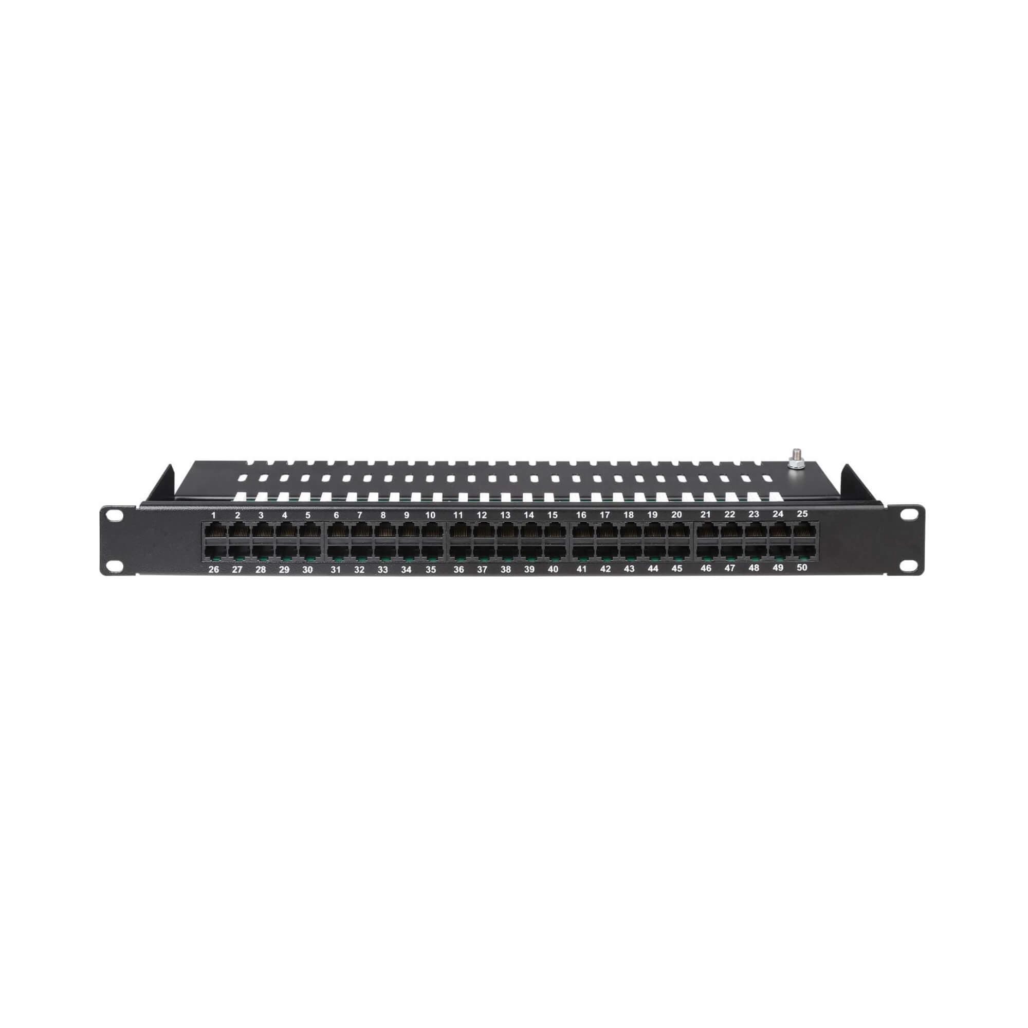 DKC Патч-панель телефонная 19",1U,CAT3, 50 портов RJ45