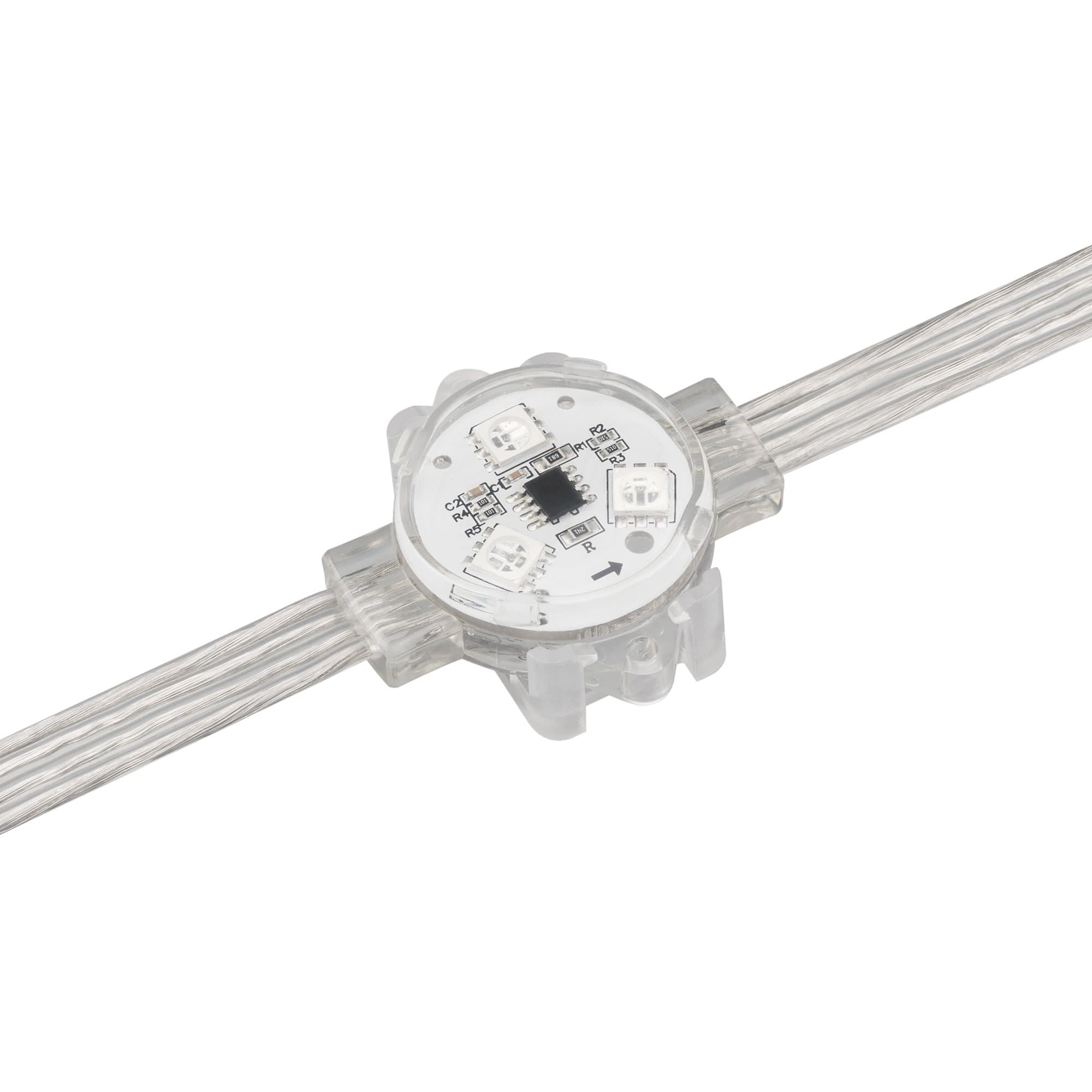 Arlight Модуль управляемый VISOR-SPI-5060-3-12V RGB 120deg (D30x16mm, 0.75W, IP68) (Герметичный) 029377 — миниатюра 5