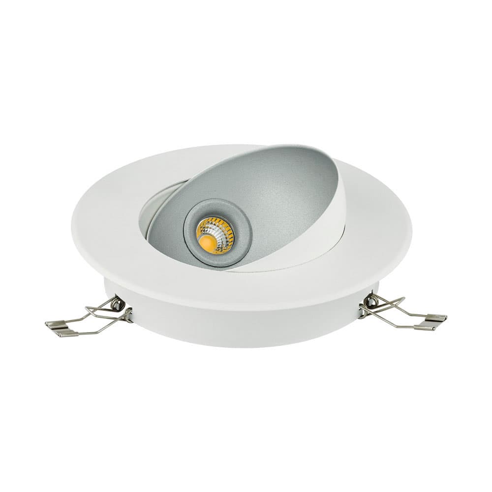 Eglo 98521 Светодиодный встраиваемый светильник RONZANO 1, 5,4W (LED), 510lm, 3000K, ?165, cталь, белый, серебряный