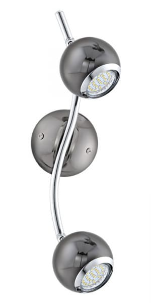 Eglo Спот LED BIMEDA, 2X3W (GU10), сталь, никель черный 31006 — миниатюра 1