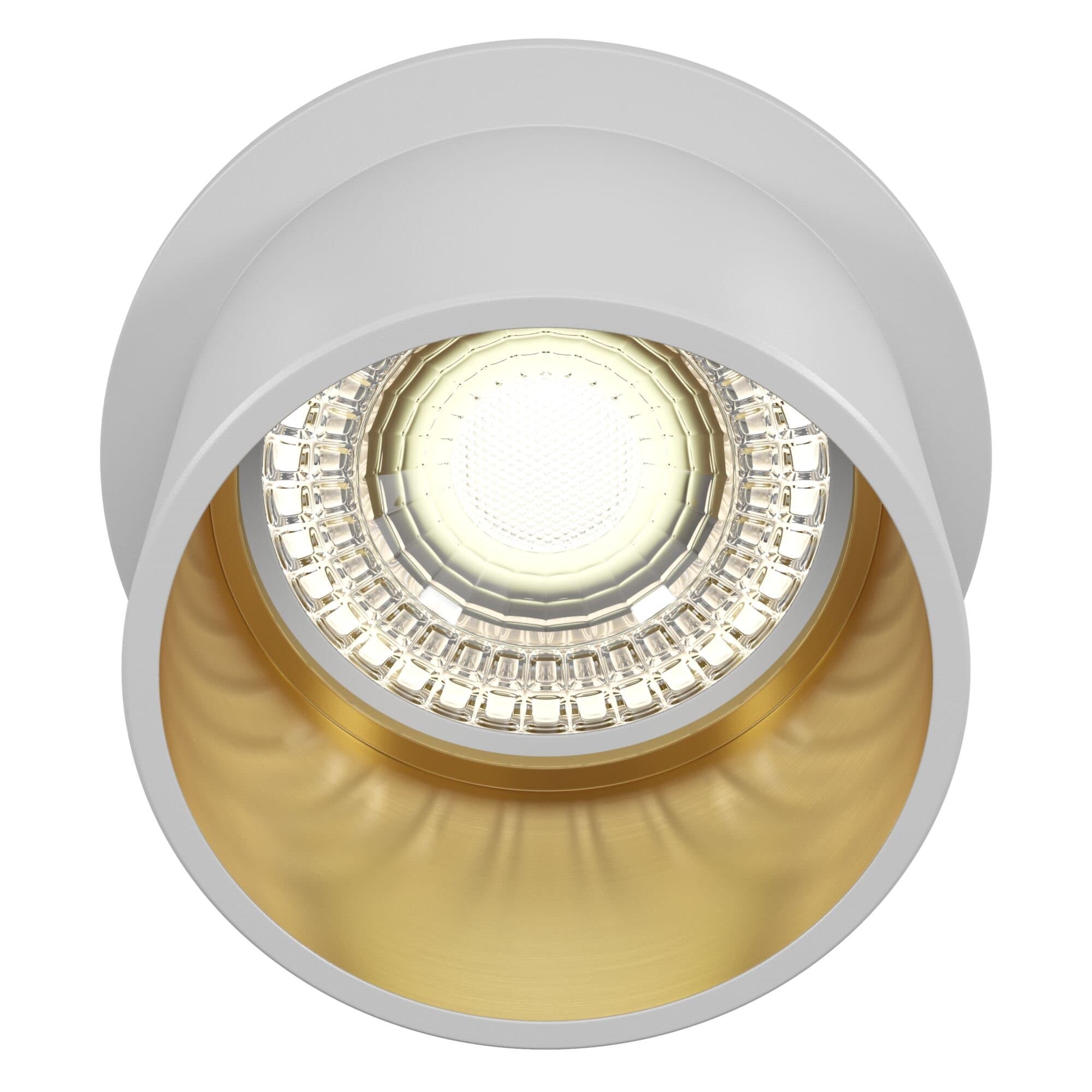 Maytoni Downlight Reif Белый с Золотом Встраиваемый светильник DL050-01WG — миниатюра 5