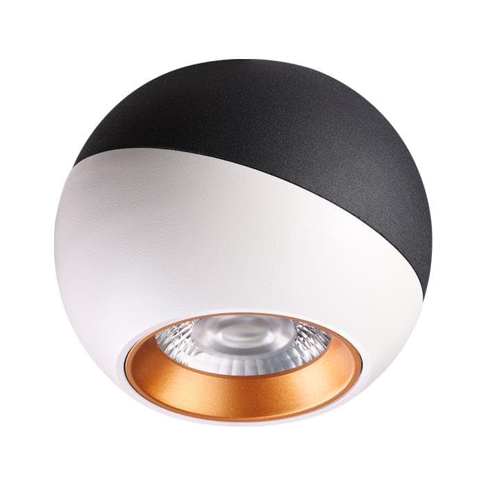 Novotech 358156 NT19 024 черный/белый/золото Накладной светильник IP20 LED 4000K 6W 220V BALL