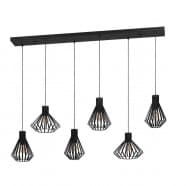 Eglo 390126 Подвесной потолочный светильник HL/6 E27 black 'BASIDANO'