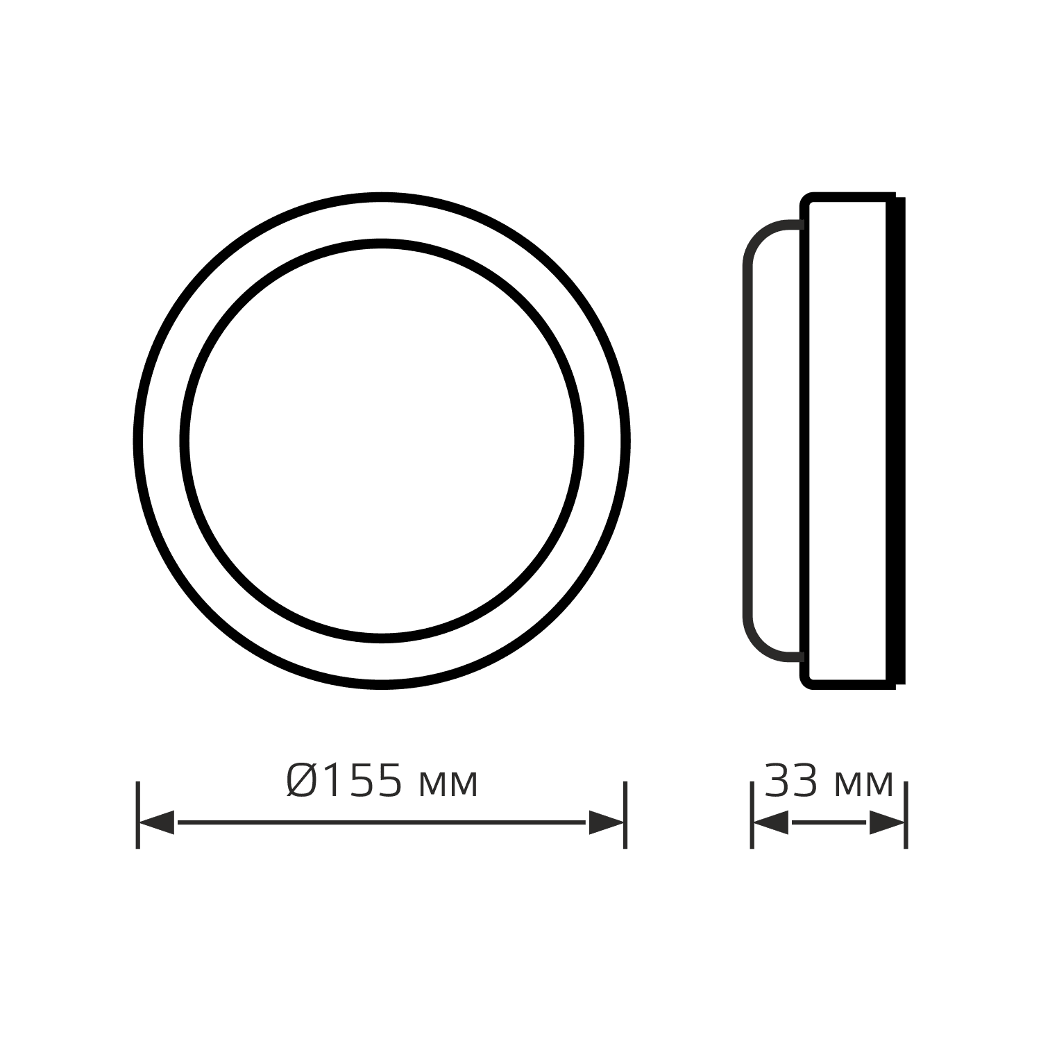 Gauss Светильник ЖКХ HALL круг 15W 1200lm 6500K 200-240V IP40 D155*33мм белый LED 193411315 — миниатюра 6
