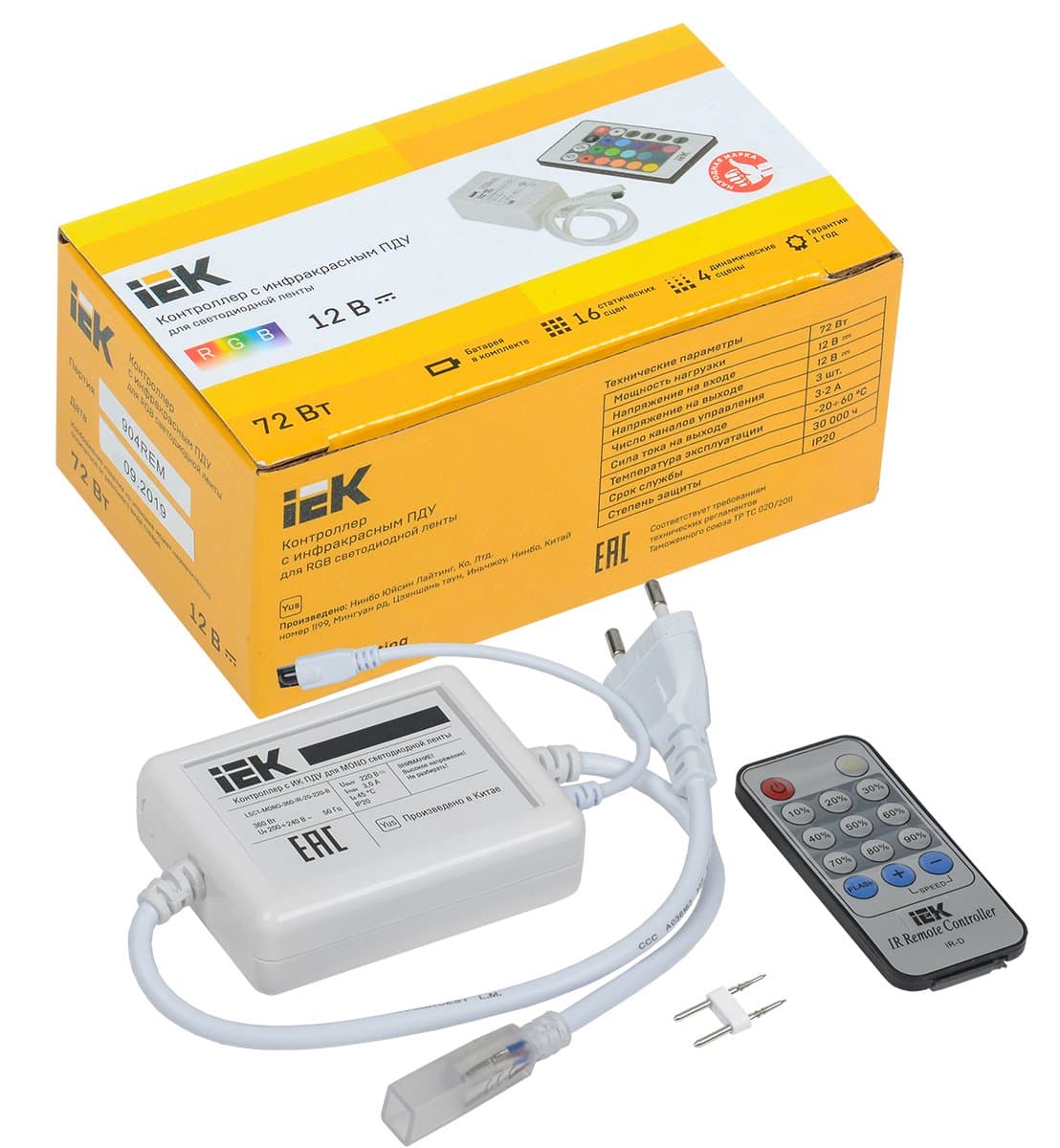 IEK Контроллер с ПДУ ИК MONO 1 канал 220В 3А 360Вт