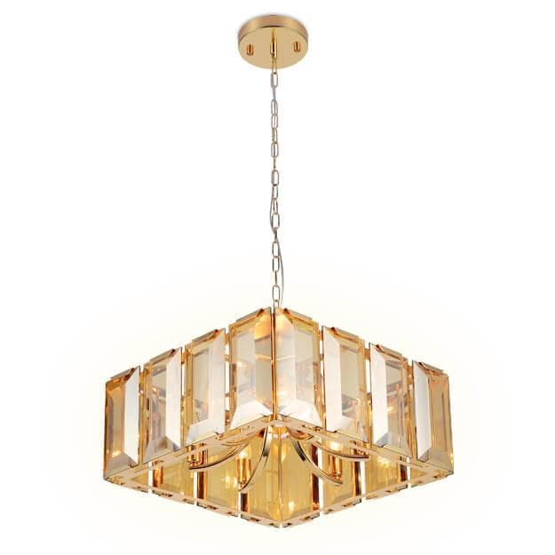 Ambrella Подвесная люстра с хрусталем TR5149 GD/TI золото/янтарь E14/6 max 40W 500*500*1000 — миниатюра 1