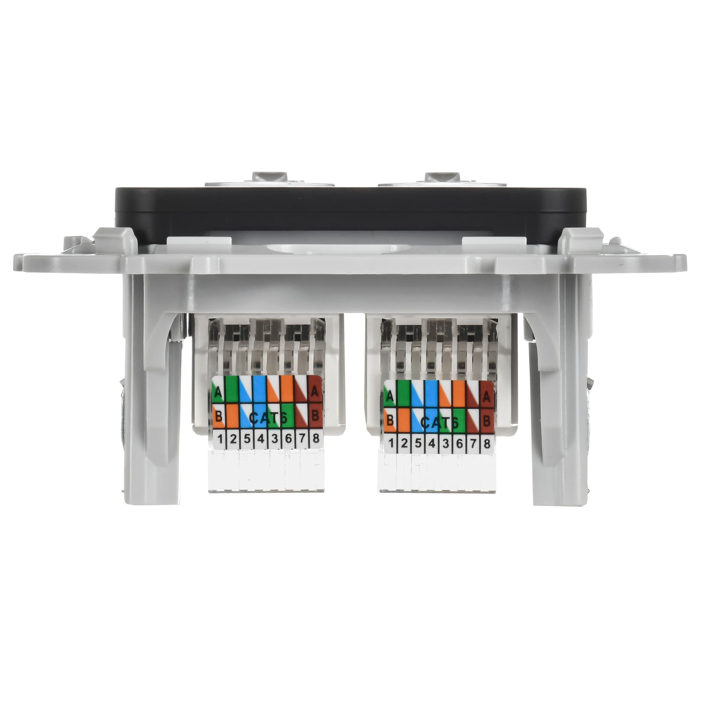 IEK FLITE Черный Розетка 2-местная компьютерная RJ45 категория 6 UTP — миниатюра 4