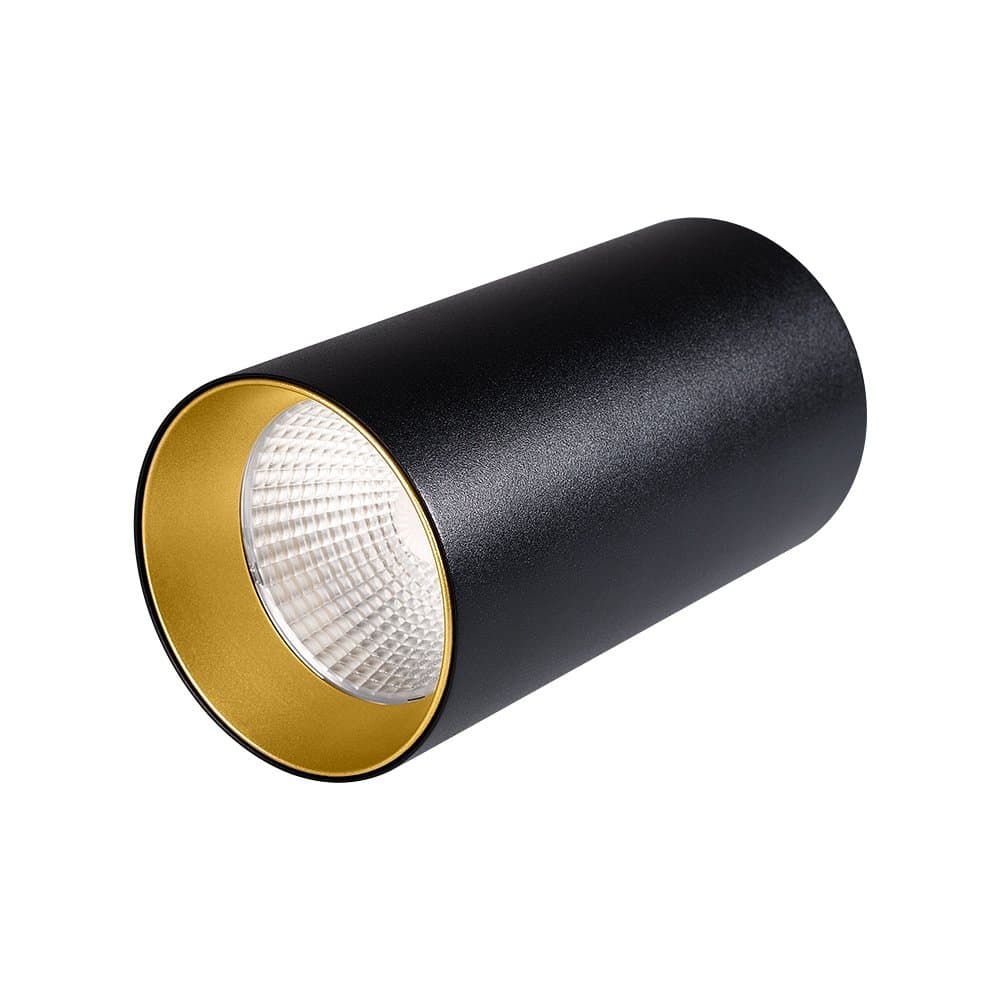 Arlight Светильник накладной SP-POLO-R85-1-15W Day White 40deg (Black, Gold Ring) (IP20 Металл, 3 года) 022952