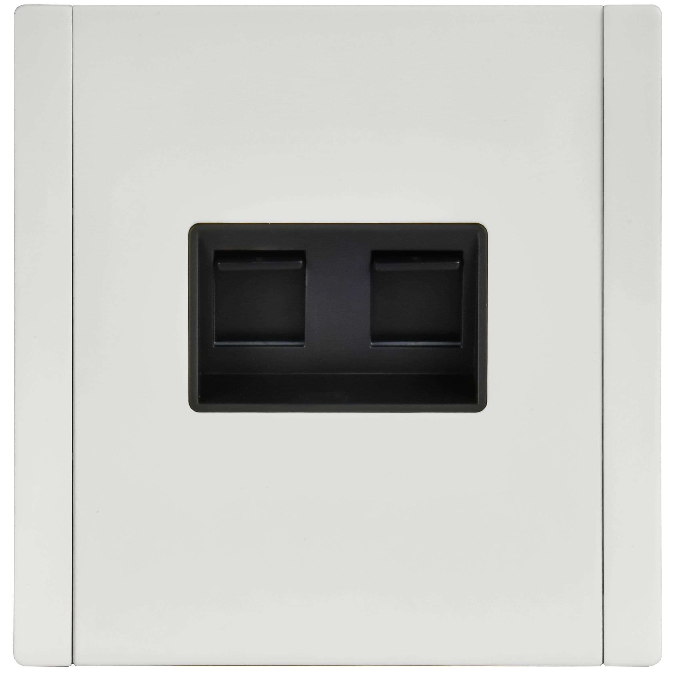 IEK FORTE&PIANO Металл Белый Розетка комп. 2-ая RJ45 кат.6 FP234M — миниатюра 2