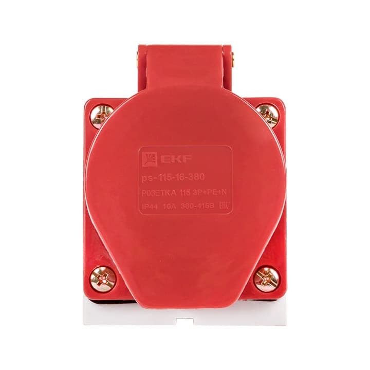 EKF PROxima Розетка стационарная наружная 115 3Р+РЕ+N 16А 380В IP44 — миниатюра 3