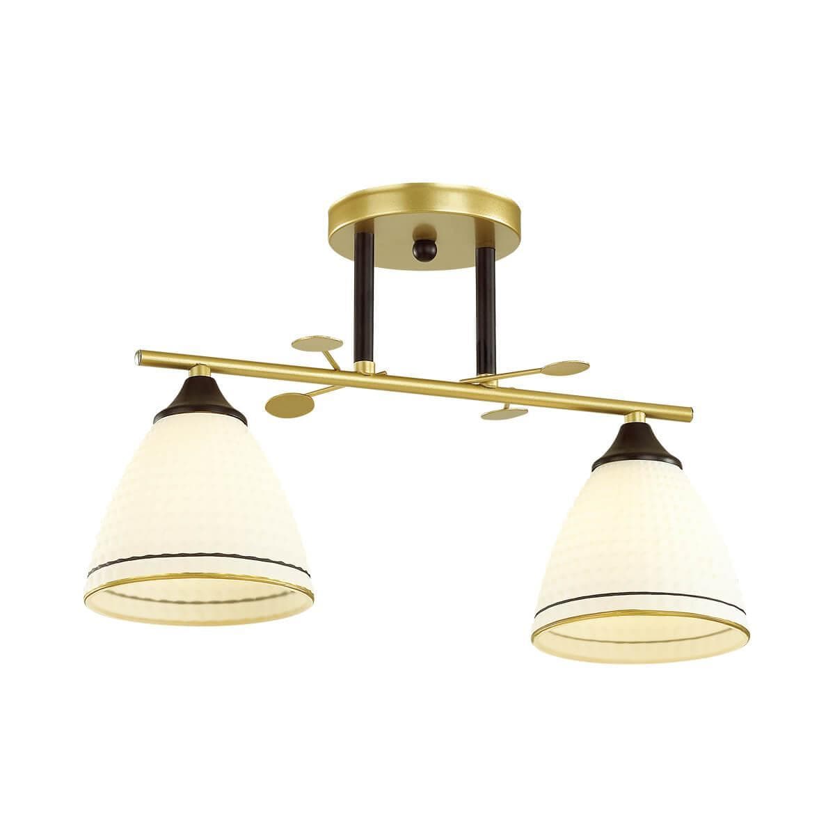 Lumion 4544/2C COMFI LN21 050 матовое золото, черный, белый Люстра потолочная E27 2*60W 220V BECKY — миниатюра 1