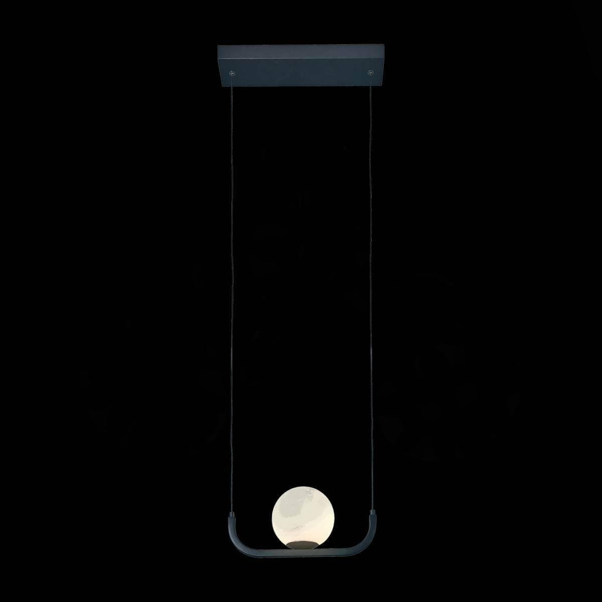 ST Luce SL1581.403.01 Светильник подвесной Черный/Белый LED 1*8W — миниатюра 2