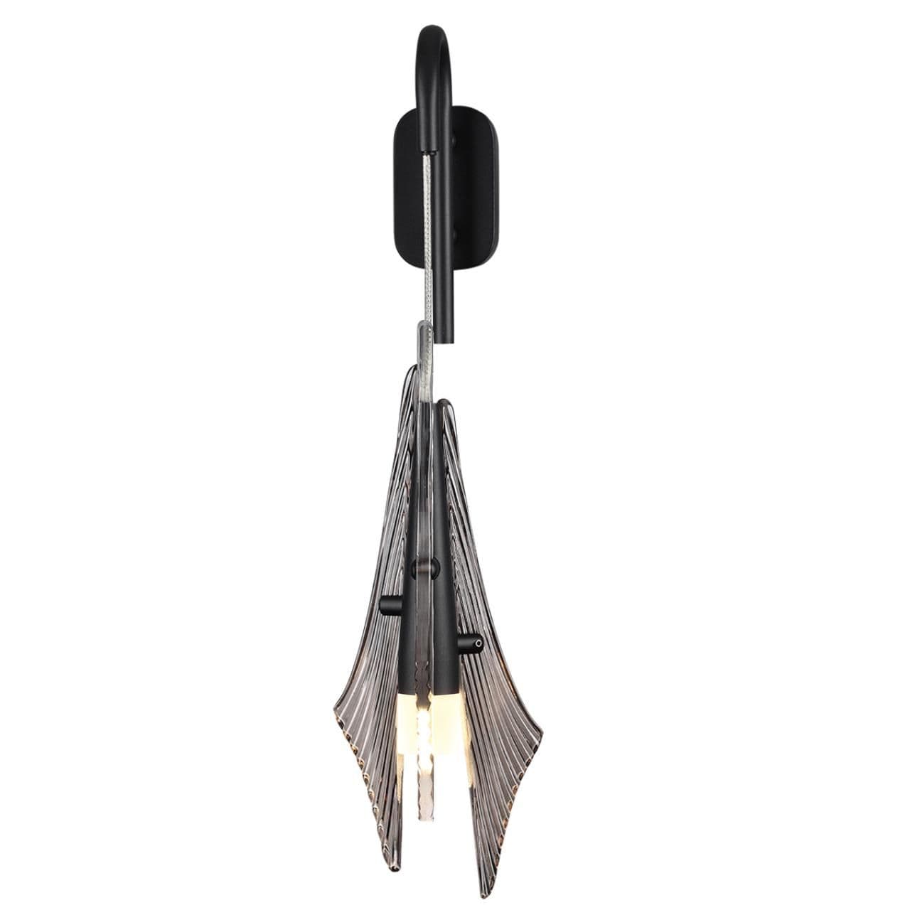 Odeon Light 5442/6WL L-VISION ODL_EX26 черный/дымчатый/металл/стекло/акрил Бра LED 6W 3000K 633Лм AFALINA