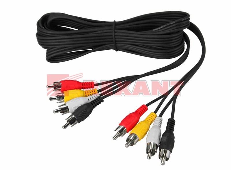 Шнур 4х4 RCA 5М Rexant 17-0305 — миниатюра 2