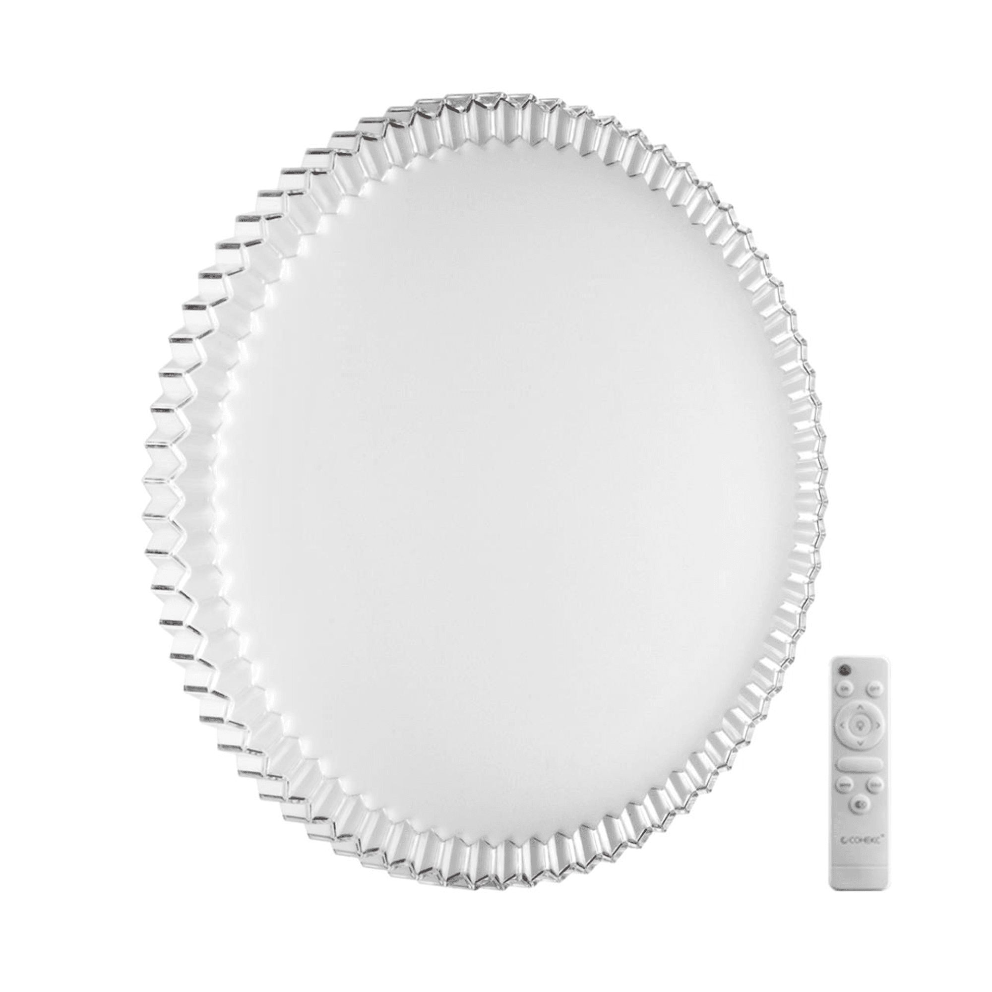 Sonex 7673/EL PALE SN Светильник пластик/белый/прозрачный LED 70Вт 3000-6000К D490 IP43 пульт ДУ ATIKO