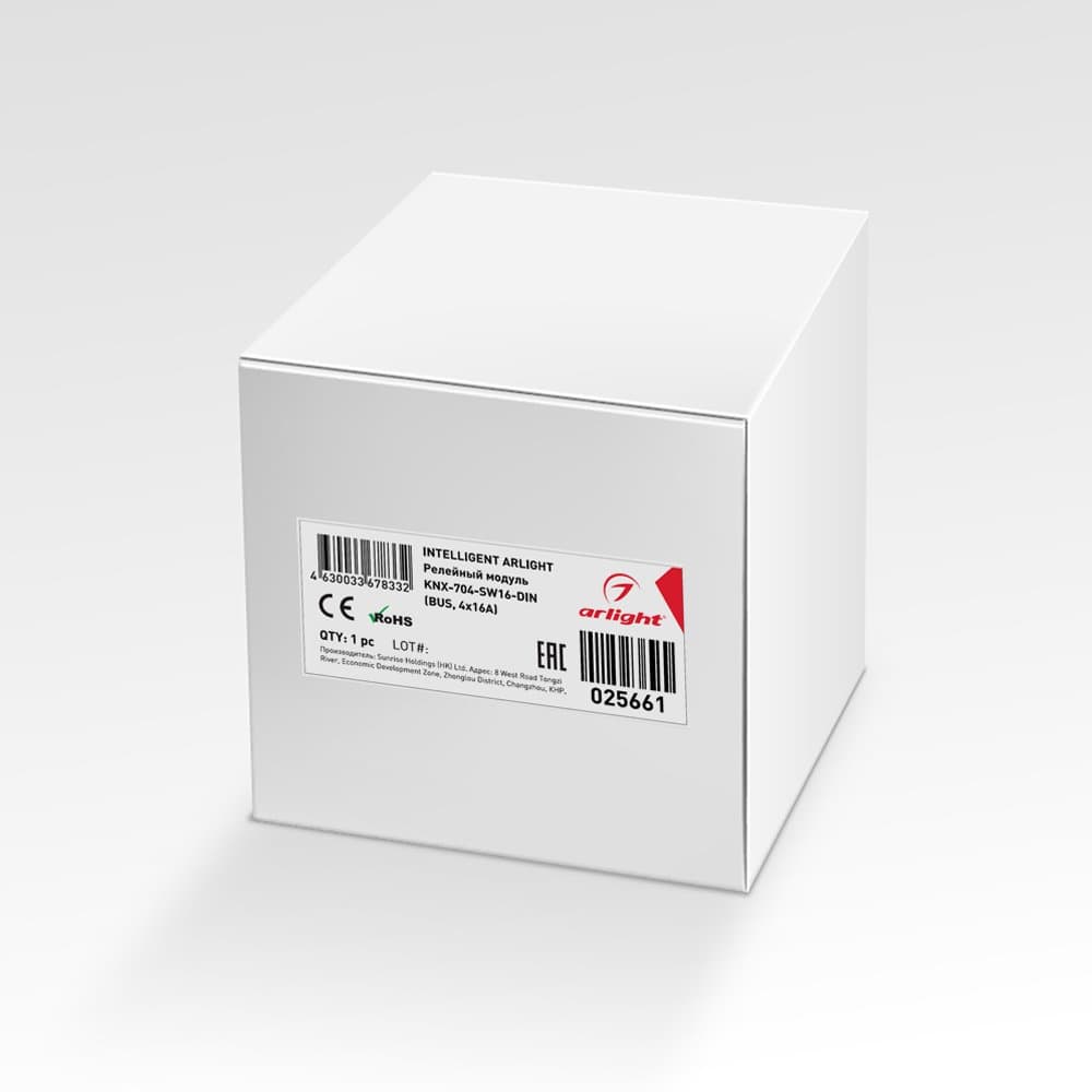 Arlight INTELLIGENT Релейный модуль KNX-704-SW16-DIN (BUS, 4x16A) (-) 025661 — миниатюра 3