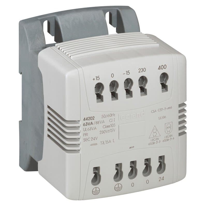Legrand Трансформатор однофазный 230/400-24V 100Ва 044203