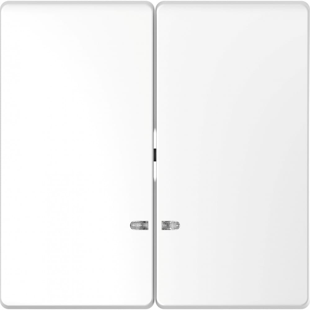 SE Merten D-Life Белый Лотос Клавиша 2-ная с линзой для LED модуля MTN3420-6035