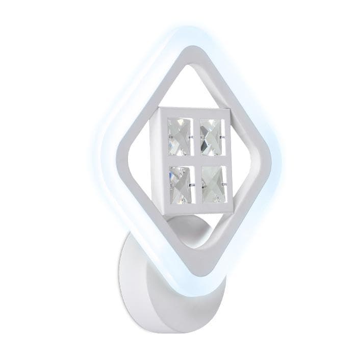 Ambrella Настенный светодиодный светильник с хрусталем FA284 WH белый 15W 260*230*60 — миниатюра 2
