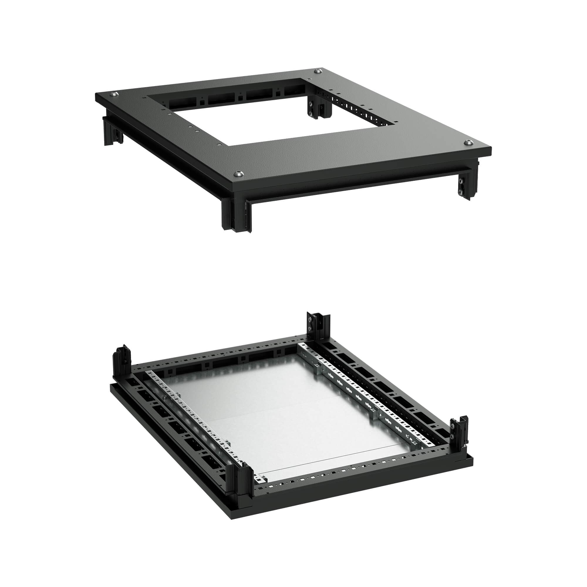 DKC Крыша с фланцем и основание для 19" IT-CQE 800x800, RAL9005