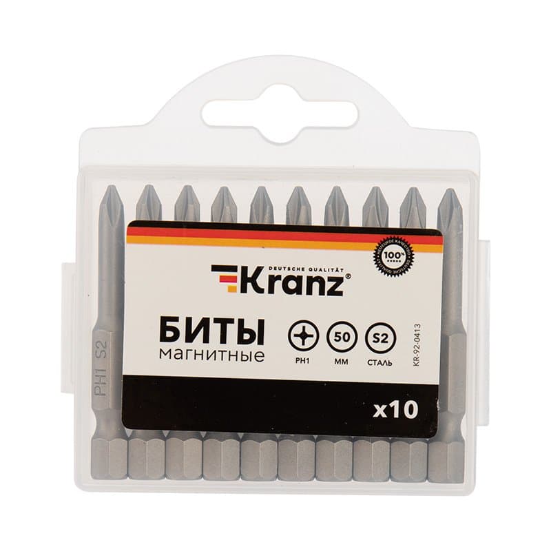 Kranz Бита PH1х50 мм для шуруповерта (упак. 10 шт.) KR-92-0413 — миниатюра 2