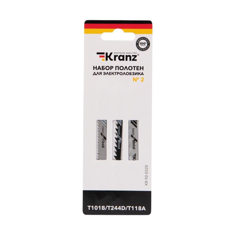 Kranz Набор полотен для электролобзика  № 2 T101B/T118A/T244D (3 шт./уп.) KR-92-0320 — миниатюра 2
