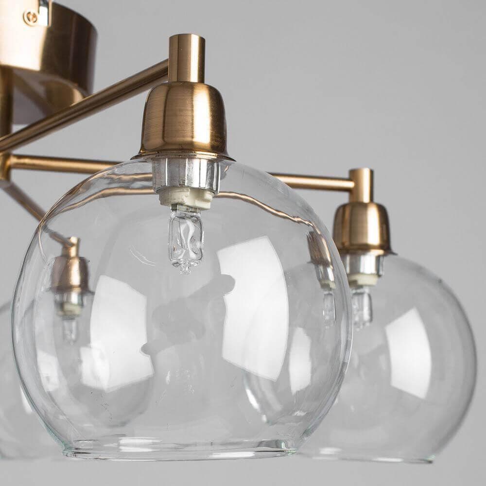 Arte Lamp Rosaria Бронза/Прозрачный Светильник потолочный 5x40W 5xG9 5x330lm A8564PL-5RB — миниатюра 4