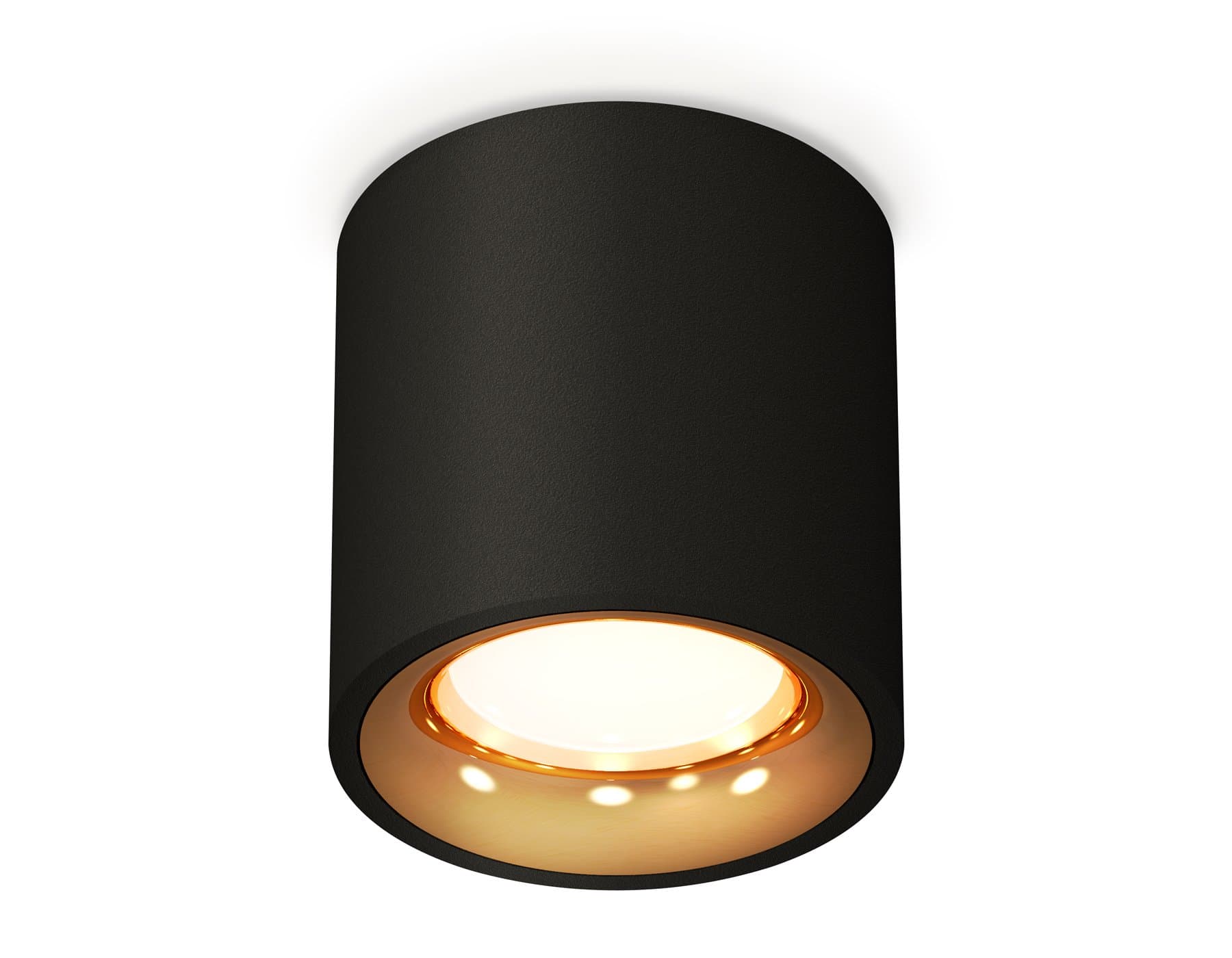 Ambrella Комплект накладного светильника XS7532024 SBK/PYG черный песок/золото желтое полированное MR16 GU5.3 (C7532, N7014) — миниатюра 1