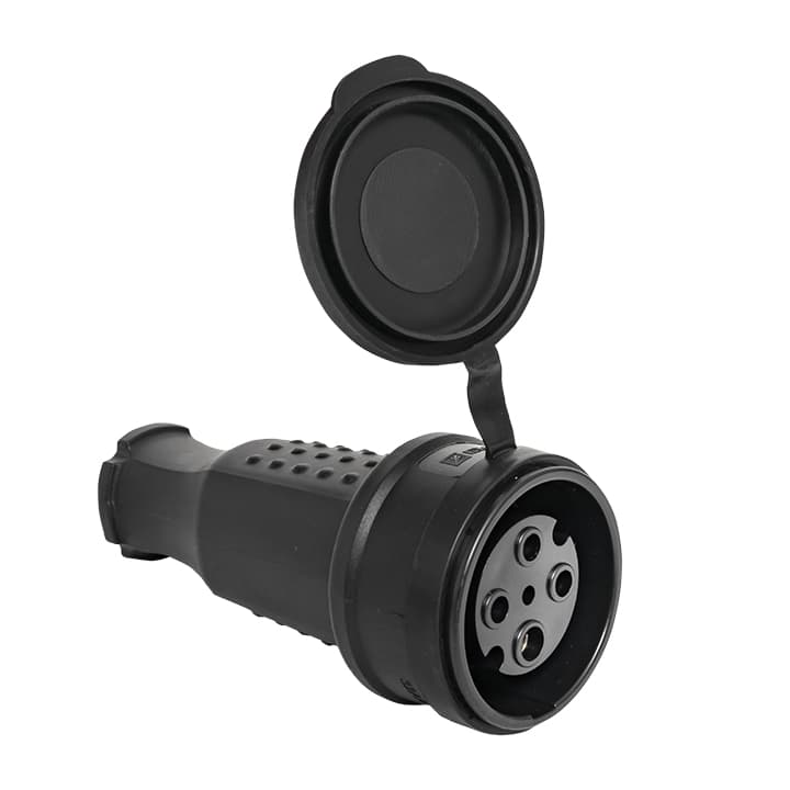 EKF Basic Розетка переносная с защитной крышкой каучуковая 380В 3P+PE 32A IP44 RPS-022-32-380-44 — миниатюра 4