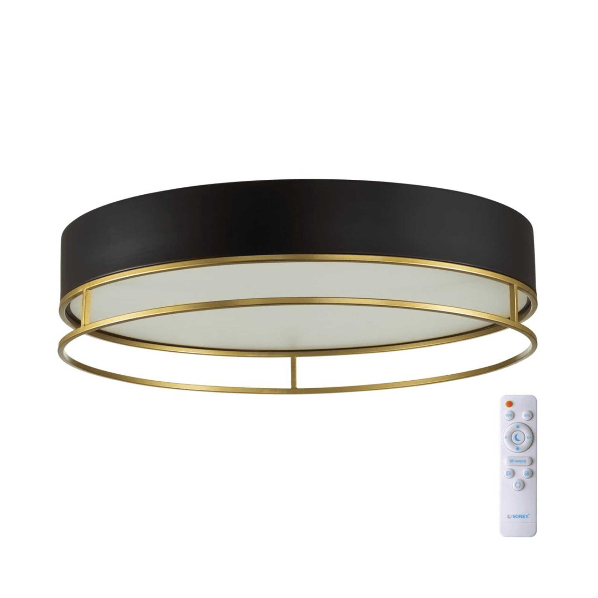 Sonex 7723/100L AVRA LED SN Светильник металл/пластик/белый/черный/золотой LED 100Вт 3000-6000K D600 IP20 пульт ДУ LOFTY