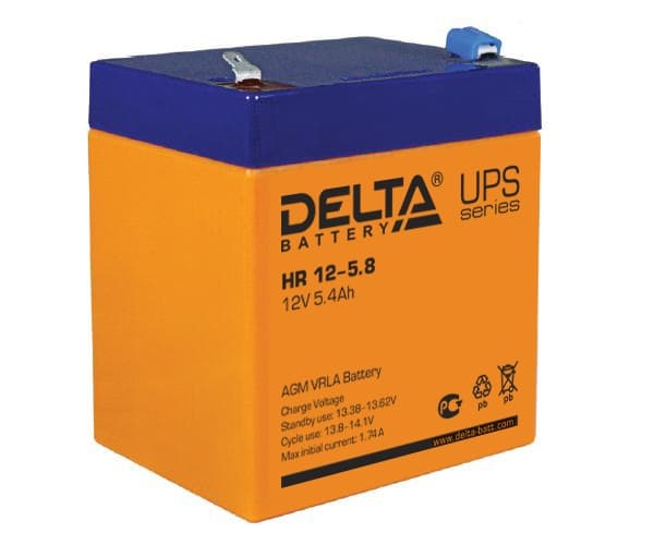 Delta Аккумуляторная батарея HR 12-5.8 (12V/5.8Ah)