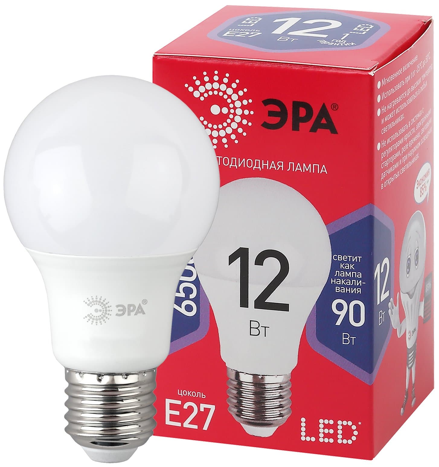 ЭРА LED A60-12W-865-E27 R (диод, груша, 12Вт, хол, E27)