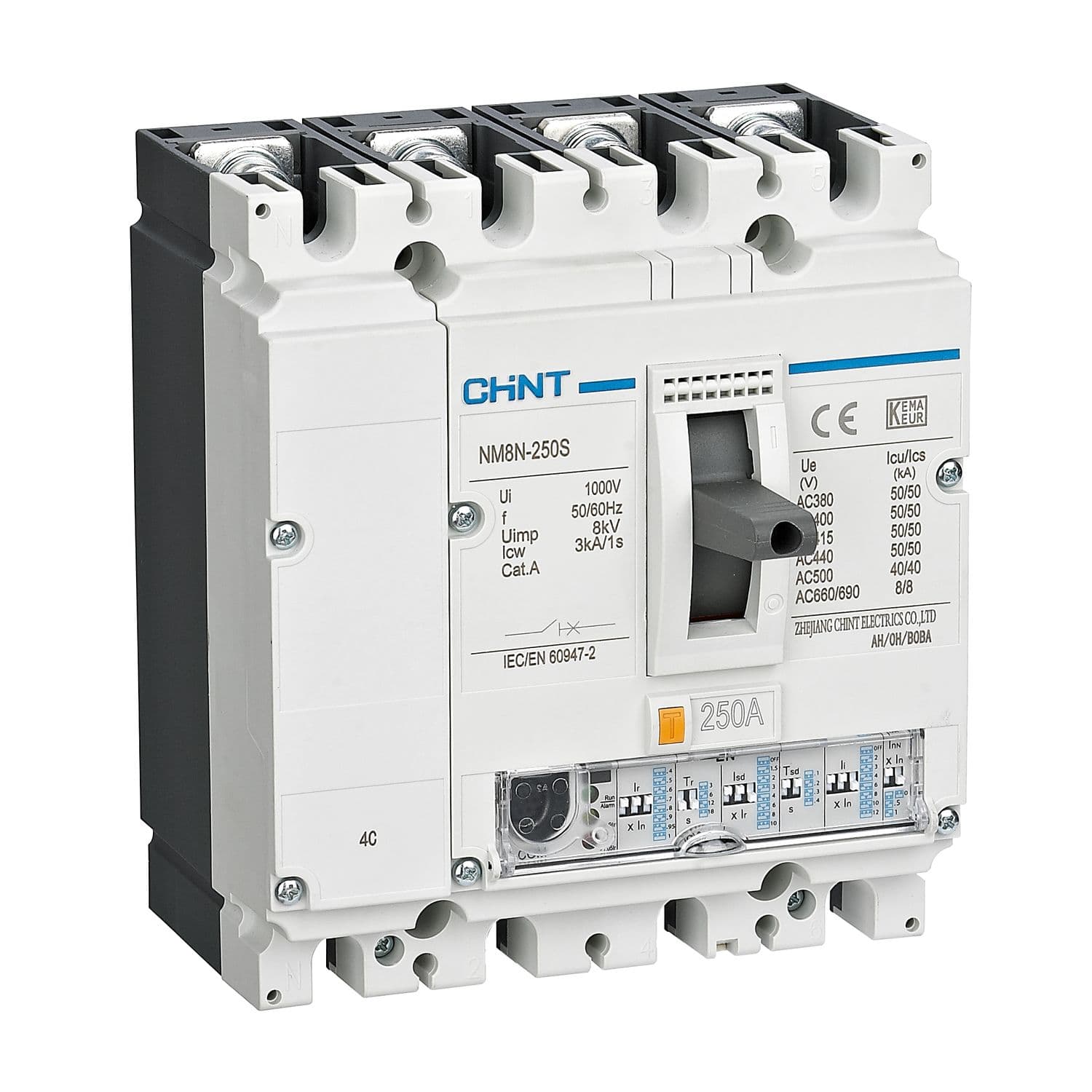 CHINT Авт. выкл. NM8N-250C EN 4P 250А 36кА с электр. расцепителем (R)
