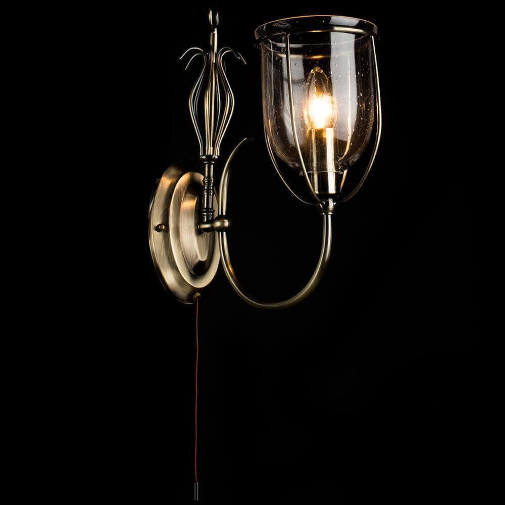 Arte Lamp Salvador Бронза/Прозрачный Бра 60W E14 A6351AP-1AB — миниатюра 7