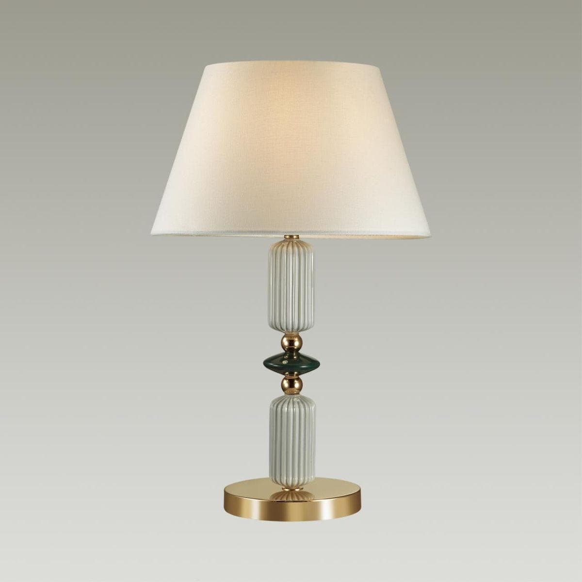 Odeon Light 4861/1TC CLASSIC ODL_EX22 41 золотой/раноцветн.керамика/абажур Настольная лампа E27 1*60W 4861/1TC CANDY — миниатюра 4