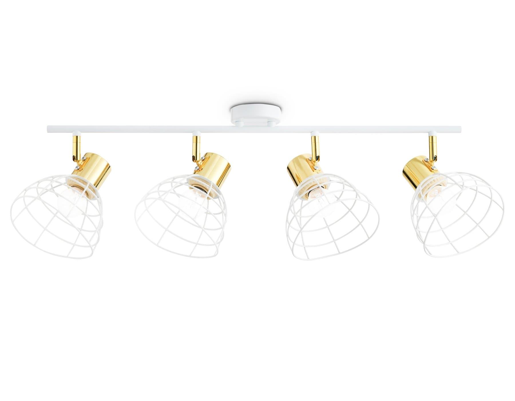 Ambrella Настенно-потолочный спот в стиле лофт TR8603/4 WH/GD белый/золото E27*4 max 465*154*230