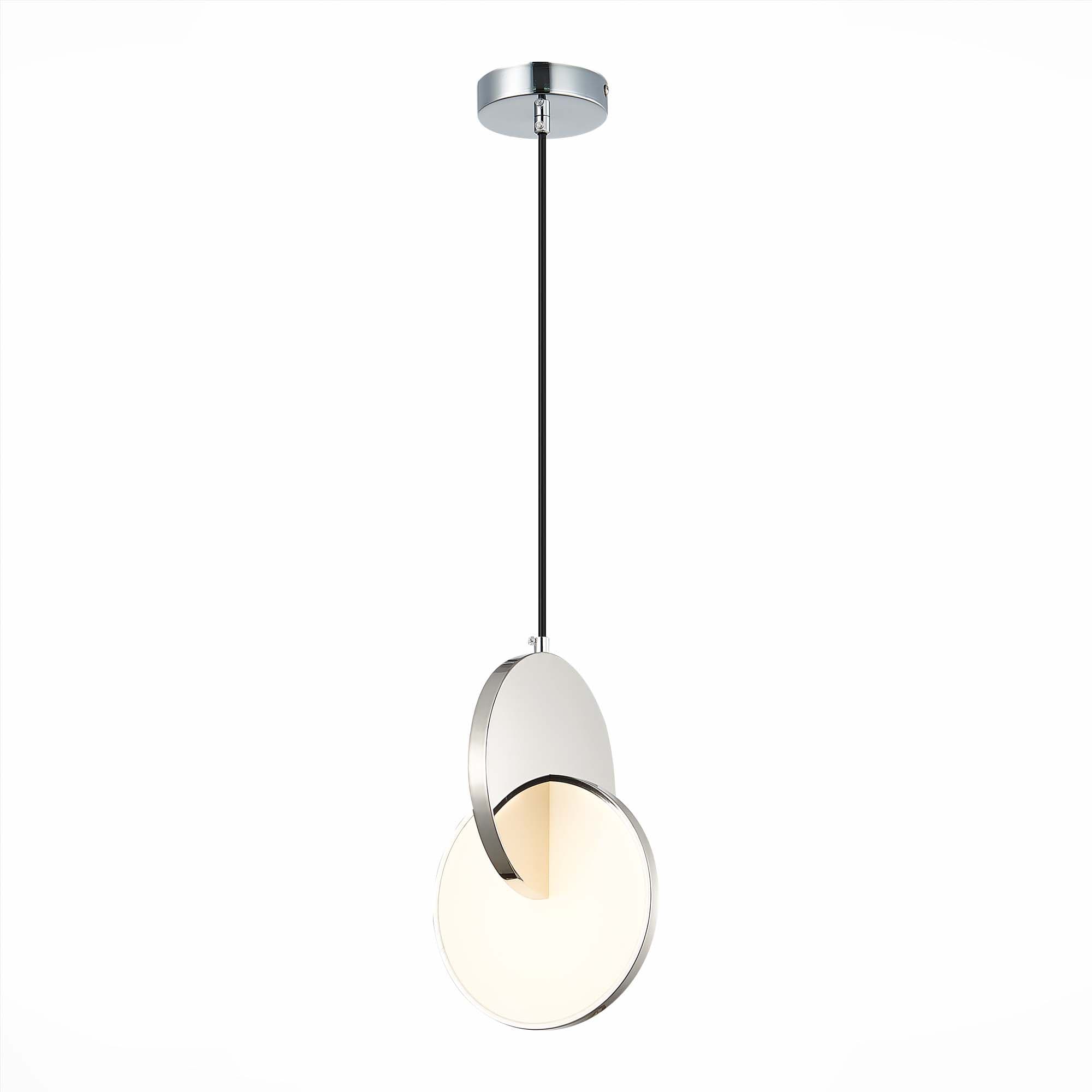 ST LUCE SL6107.113.01 Светильник подвесной Хром/Белый Хром LED 1*12W 3000K
