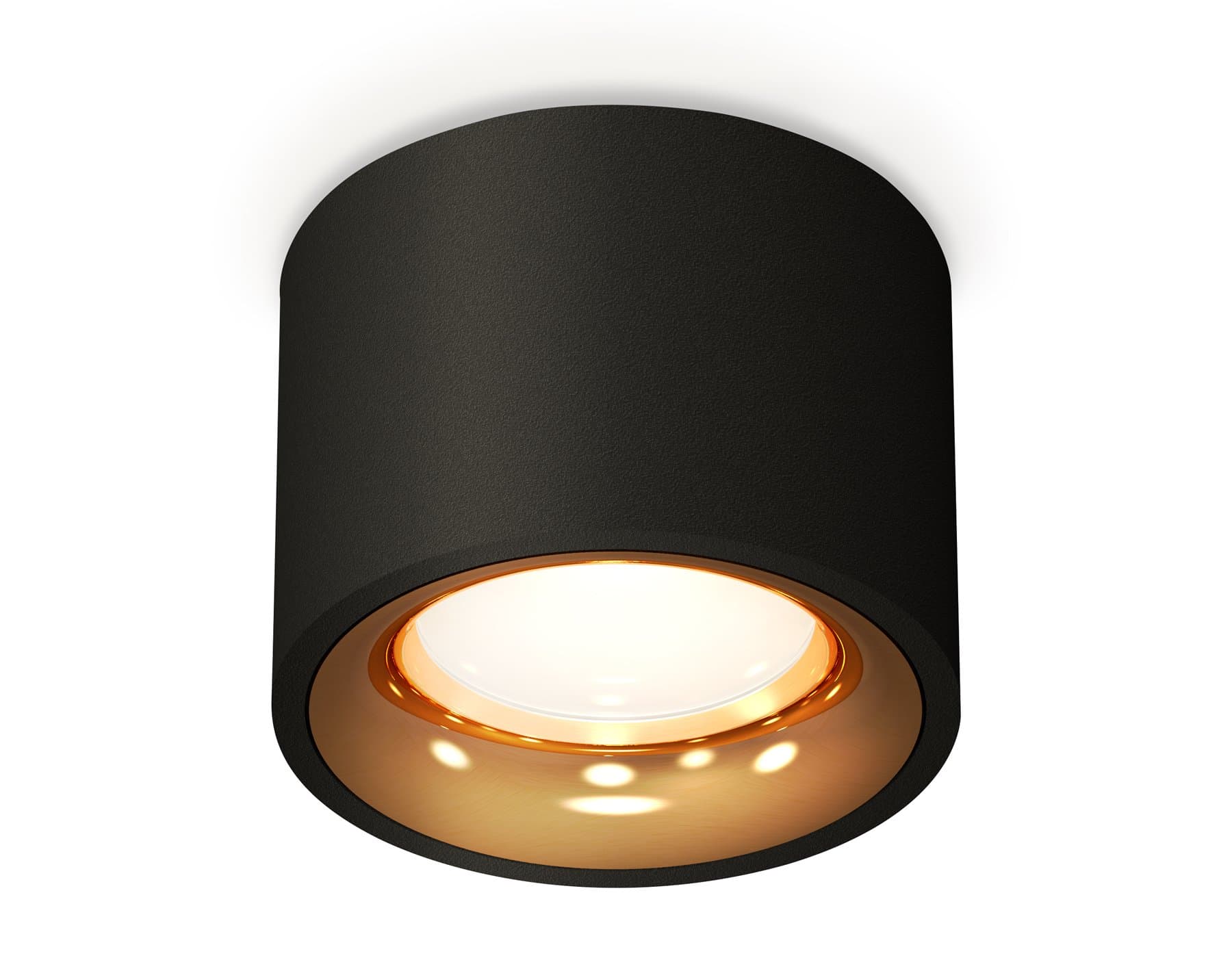 Ambrella Комплект накладного светильника XS7511024 SBK/PYG черный песок/золото желтое полированное MR16 GU5.3 (C7511, N7014) — миниатюра 1
