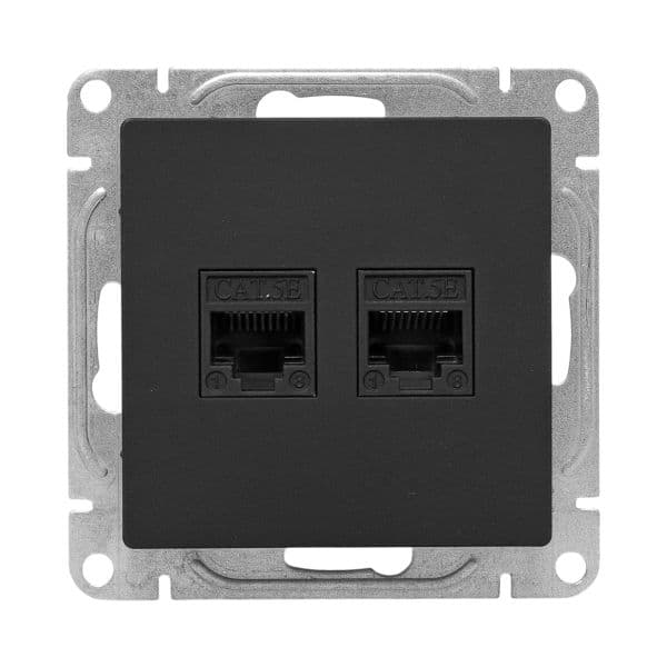 EKF Механизм розетки RJ45 - 2шт, (cat5), чёрный Эпика — миниатюра 5