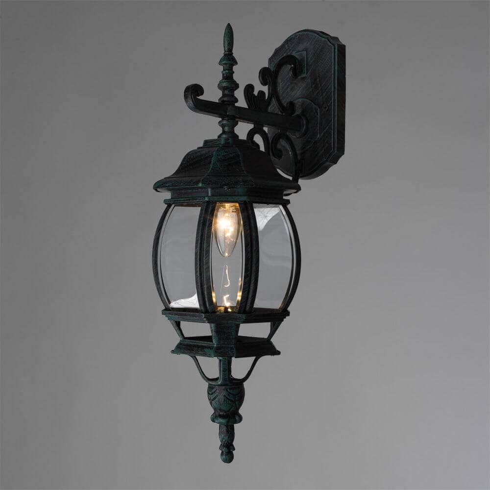 Arte Lamp Atlanta Медь/Прозрачный Светильник уличный настенный 1x75W E27 A1042AL-1BG — миниатюра 4