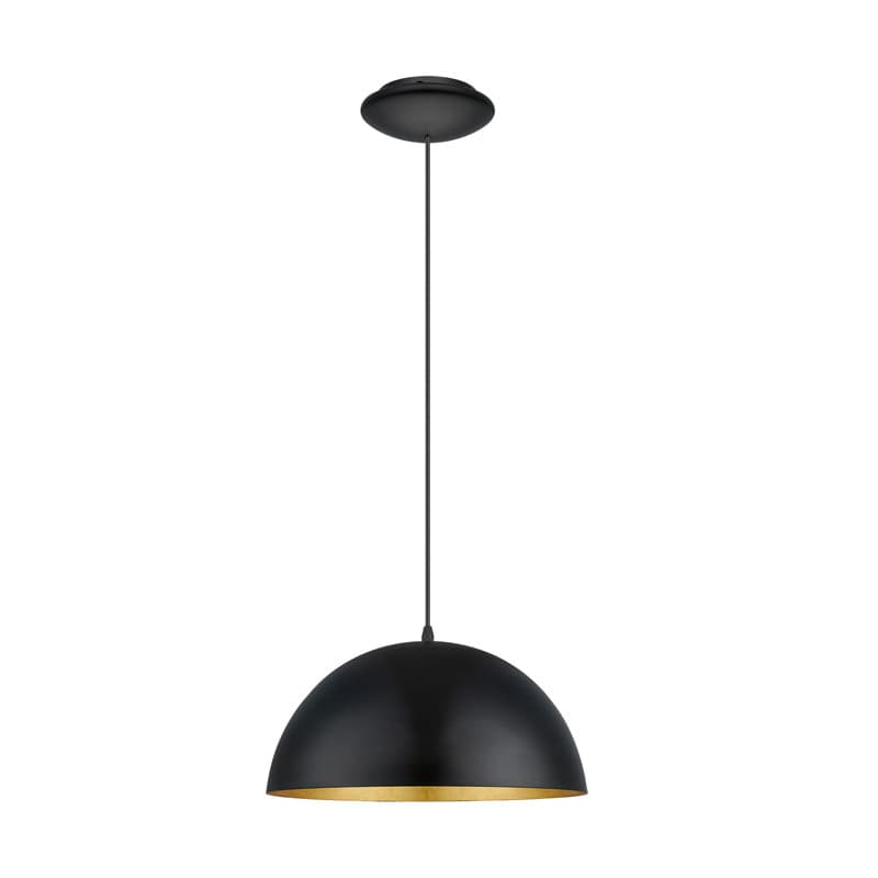 Eglo Подвес GAETANO 1, 1x60W (E27), Ø380, H1500, сталь, черный, золотой 94935
