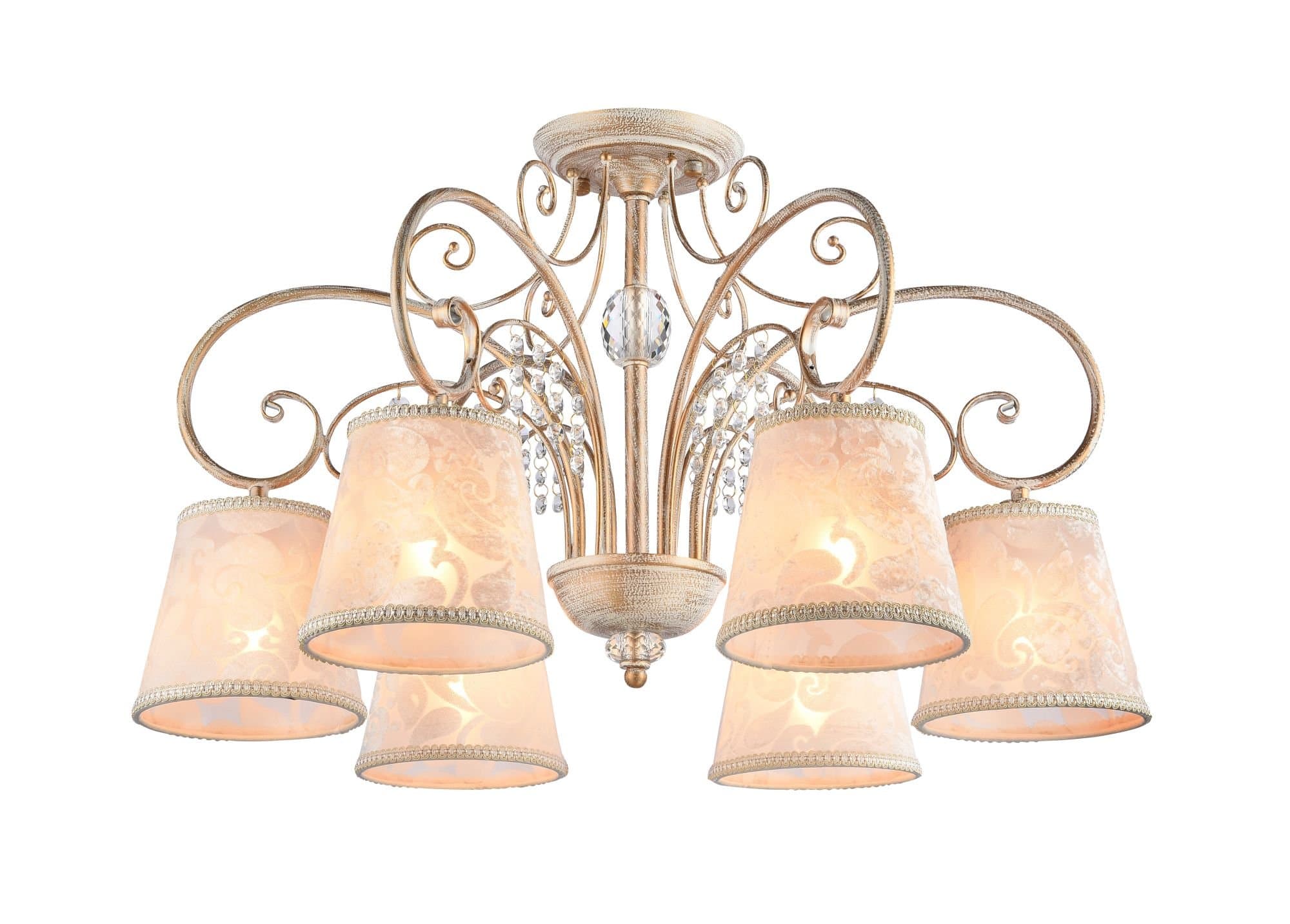 Freya Classic Lorette Белый с Золотом Потолочный светильник E14 40W FR2406-PL-06-WG — миниатюра 2