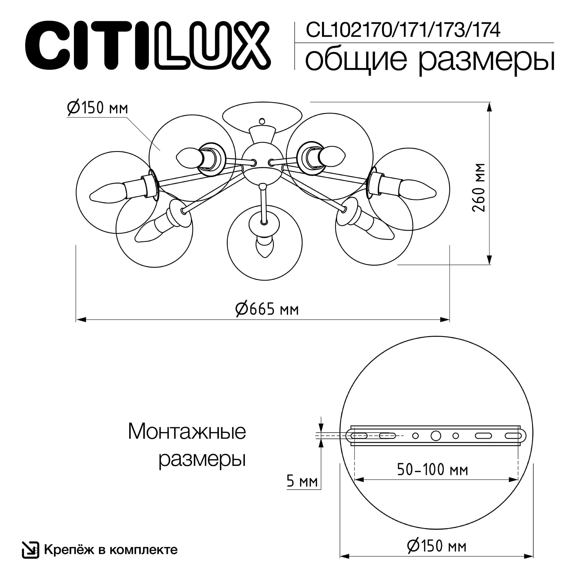 Citilux CL102173 Томми Бронза Люстра — миниатюра 13