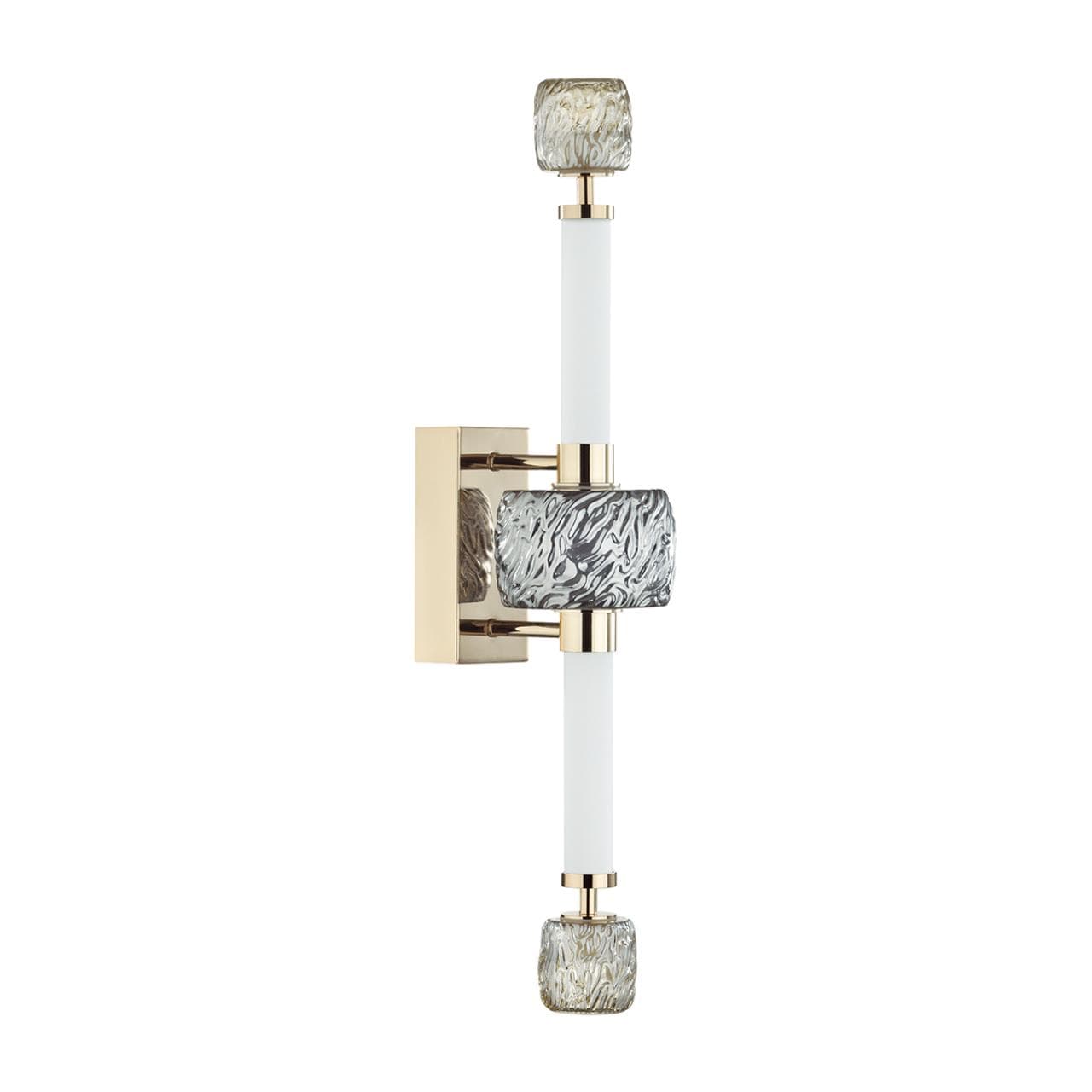 Odeon Light 5426/28WL L-VISION ODL_EX24 21 золотой/белый/дымчатый/коньячный/металл/стекло/акрил Бра LED 28W 3000K KLIFF