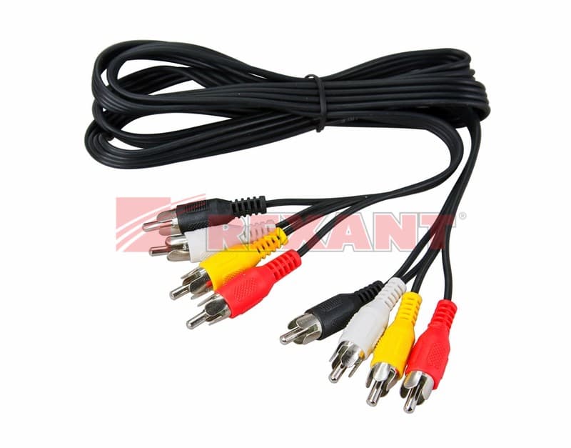 Шнур 4х4 RCA 1.5М Rexant 17-0302 — миниатюра 2